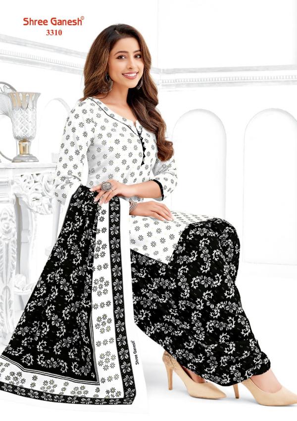 Shree Ganesh Colours Special White & Black Vol-3 – Dress Material